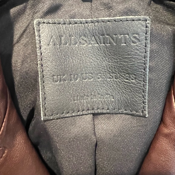 All Saints leather jacket - Picture 2 of 3
